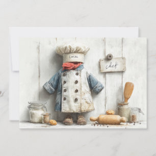 Kleiner Koch 1. Geburtstag Party Einladung