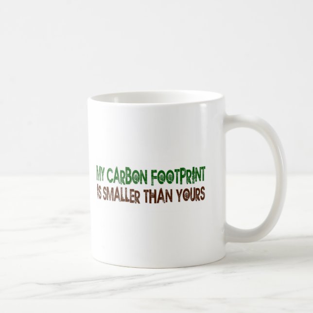 Kleiner Kohlenstoff-Abdruck Tasse (Rechts)