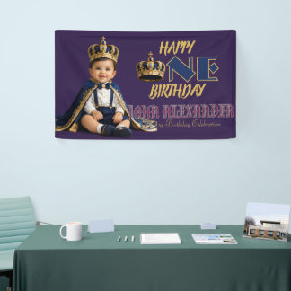 Kleiner König Geburtstagsbanner Banner