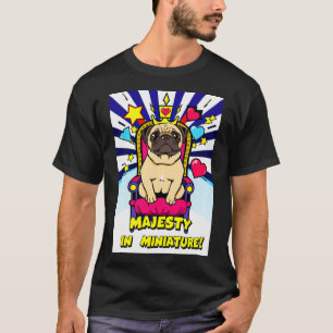 Kleiner König Pug im Pop-Art-Stil T-Shirt