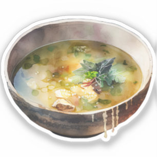 Kleiner koreanischer Suppenkunst-Aufkleber Aufkleber