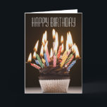 Kleiner Kuchen mit Geburtstag leuchtet Karte<br><div class="desc">Anlagegut Identifikation: 72884794/Rubberball/Mike Kemp/kleiner Kuchen mit Geburtstagskerzen</div>