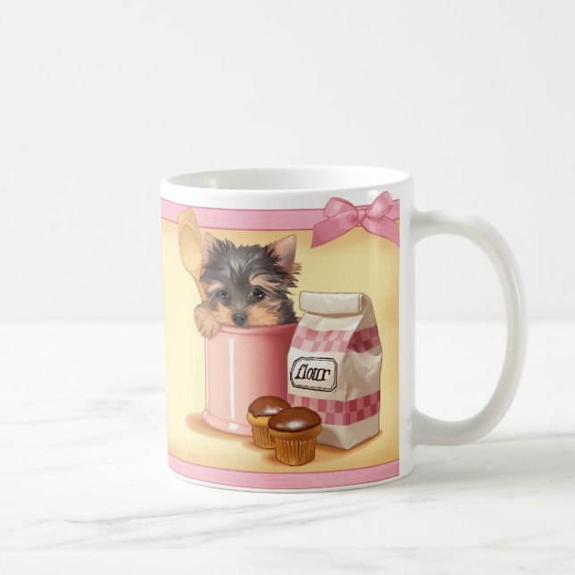 Kleiner Kuchen Yorkie Tasse (Rechts)