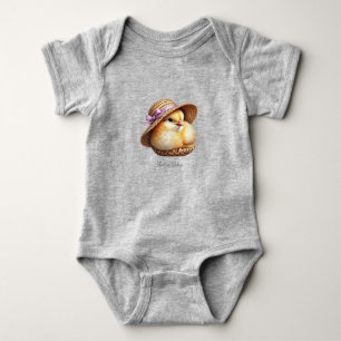 Kleiner Küken Rosa Band Baby Bodysuit Strampler