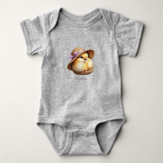 Kleiner Küken Rosa Band Baby Bodysuit Strampler