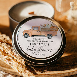 Kleiner Kürbis auf dem Weg Baby Gefallen Aufkleber