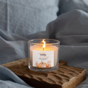 Kleiner Kürbis auf dem Weg Herbst Babydusche Label Quadratischer Aufkleber