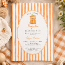 Kleiner Kürbis auf dem Weg Herbstbär Baby Shower
