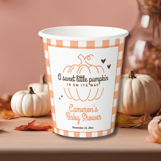 Kleiner Kürbis auf dem Weg nach Gender Neutral Dus Pappbecher (Von Creator hochgeladen)