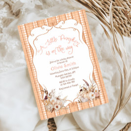 Kleiner Kürbis auf die Babydusche Einladung