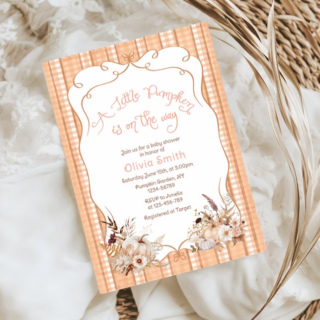 Kleiner Kürbis auf die Babydusche Einladung (Von Creator hochgeladen)