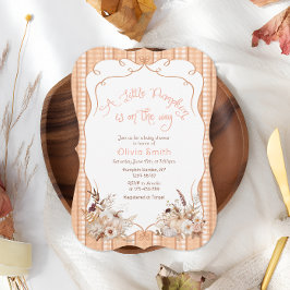 Kleiner Kürbis auf die Babydusche Einladung