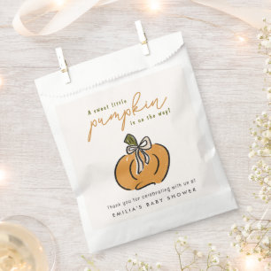 Kleiner Kürbis auf die Babydusche Geschenktütchen