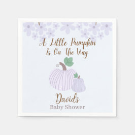 Kleiner Kürbis auf die Babydusche Serviette