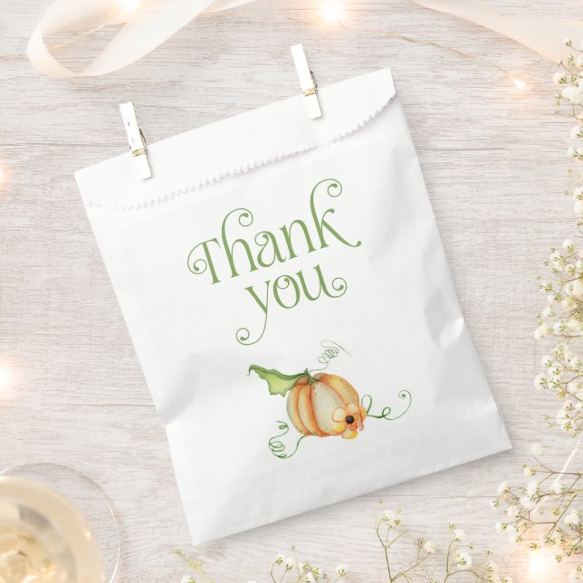 Kleiner Kürbis auf die neutrale Babydusche Geschenktütchen (Ausgeschnitten)