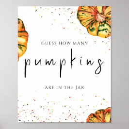 Kleiner Kürbis erraten, wie viele Kürbis-Poster Poster