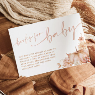 Kleiner Kürbis Herbst Baby Shower Buch für Baby Ka Einladung