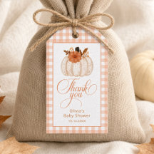 Kleiner Kürbis Herbst-Baby-Shower-Dankeschön