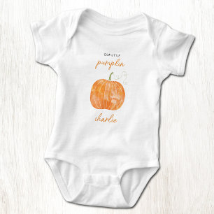 Kleiner Kürbis Herbst Herbst Personalisiert Baby Strampler