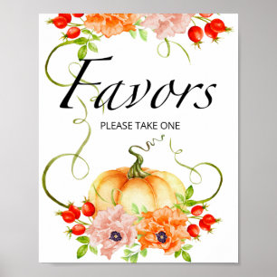 Kleiner Kürbis ist auf dem Weg Babydusche bevorzug Poster