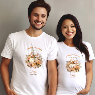 Kleiner Kürbis ist auf dem Weg neutrale Babydusche T-Shirt