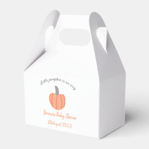 Kleiner Kürbis ist auf dem Weg orange graue Babydu Geschenkschachtel
