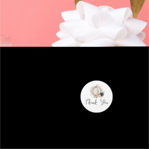 Kleiner Kürbis ist auf dem Weg zur Babydusche Runder Aufkleber