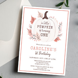 Kleiner Kürbis macht einen Geburtstag Einladung
