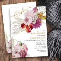 Kleiner Kürbis Rustikale Blumen Baby Brunch