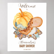 Kleiner Kürbis und Dinosaurier Babydusche/WC