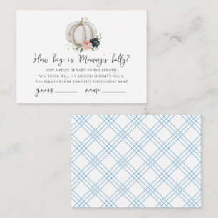 Kleiner Kürbis, wie groß ist Mommys Bauchspielkart Begleitkarte