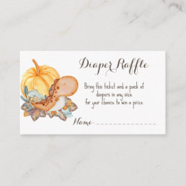 Kleiner Kürbisfall Baby Dusche Windel Tombola Begleitkarte