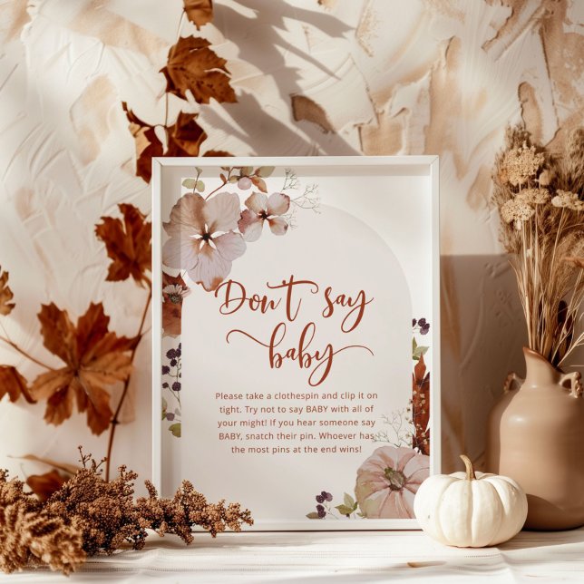 Kleiner Kürbisfall Sag kein Babyposter Poster (Von Creator hochgeladen)