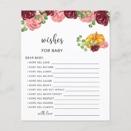 Kleiner Kürbisfall Wünsche für das Baby