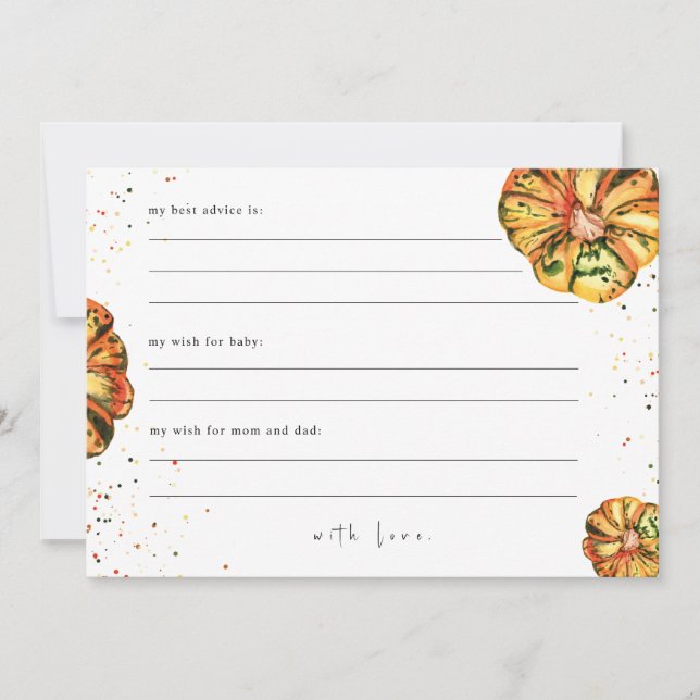 Kleiner Kürbiskürbis Kinderduschberatung Einladung (Vorderseite)