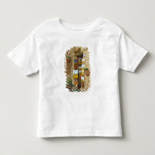 Kleiner Laden mit Kunstwerken zum Verkauf auf dem Kleinkind T-shirt