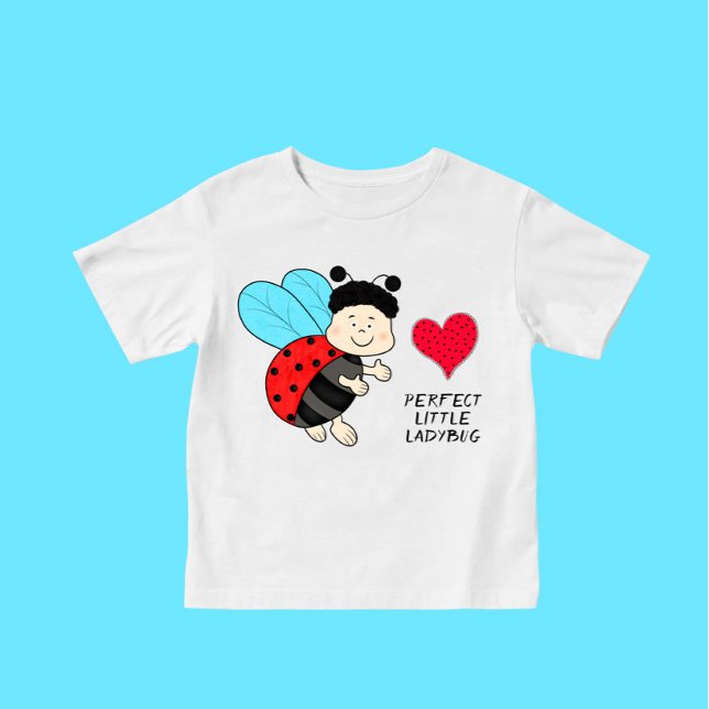 Kleiner Ladybug mit Herz Baby T-shirt (Von Creator hochgeladen)