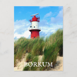 Kleiner Lighthouse, Borkum, Ostfriesland, Deutschl Postkarte