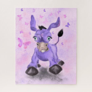 Kleiner Lila Donkey - Zeichnend Kunstsammlung Puzzle