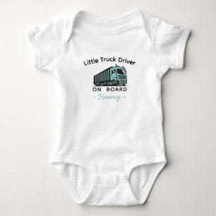 Kleiner LKW-Fahrer individuelle Schwangerschaftsan Baby Strampler