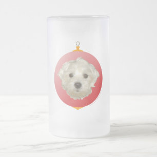 Kleiner maltesischer Weihnachtsschmuck Mattglas Bierglas
