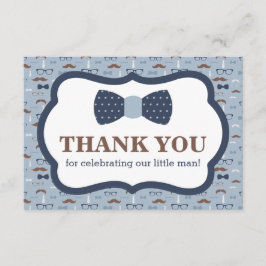 Kleiner Mann, danke Karte, Krawatte, blau, braun