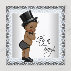 Kleiner Mann Ethnic Boy Baby Dusche Einladung