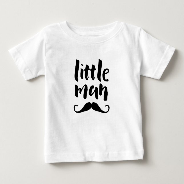 Kleiner Mann Schnurrbart Typografie Kinder T - Shi Baby T-shirt (Vorderseite)
