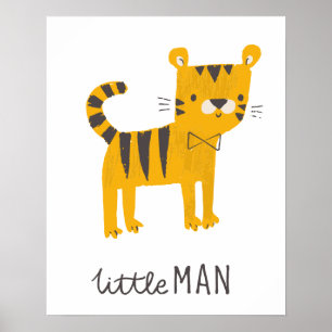 Kleiner Mann Tiger Fliege Poster
