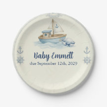 Kleiner Matrose an Bord Blaue Babyparty