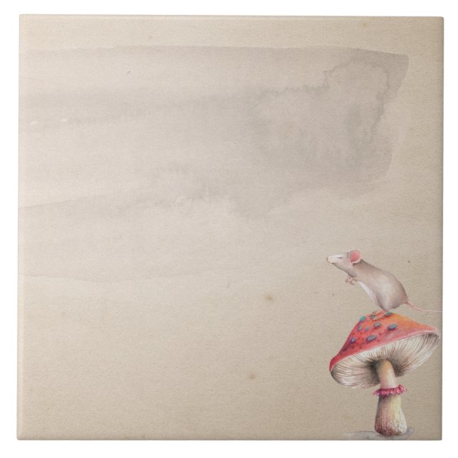 Kleiner Mäusepilz Fliese (Vorderseite)