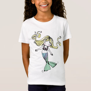 Kleiner Meerjungfrau Mädchen Baby Puppe Shirt