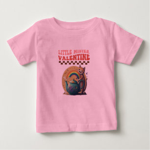 kleiner Meistervalentin lächelnder Teekessel Regen Baby T-shirt