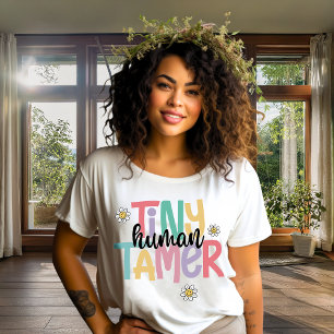 Kleiner menschlicher Tamer Niedlich farbiger handg Große Größe T-Shirt